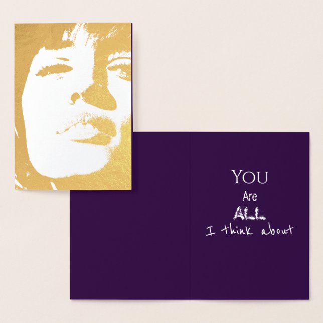 Cartão Metalizado HAMbyWG Você é tudo sobre o que penso (Exibição)