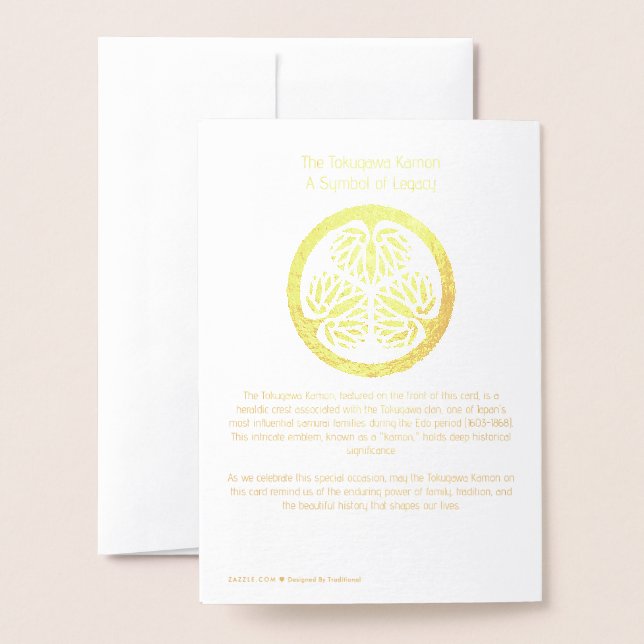 Cartão Metalizado História Samurai Japonesa Tokugawa Radiante (Traseira com Envelope)