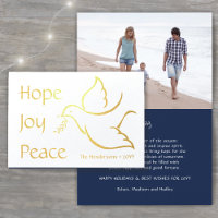 Holiday Dove Hope Joy Peace Marinho Blue Modern Ph