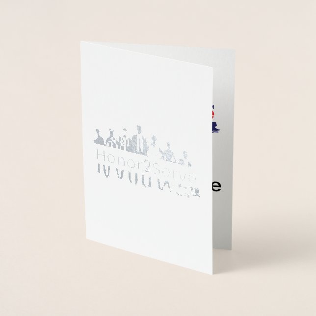 Cartão Metalizado HonraParaServir (Frente)