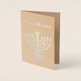 Cartão Metalizado Lâmpada alemã Candelabrum Hanukkah