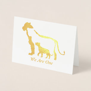 Cartão Metalizado Leões Pretos e Brancos