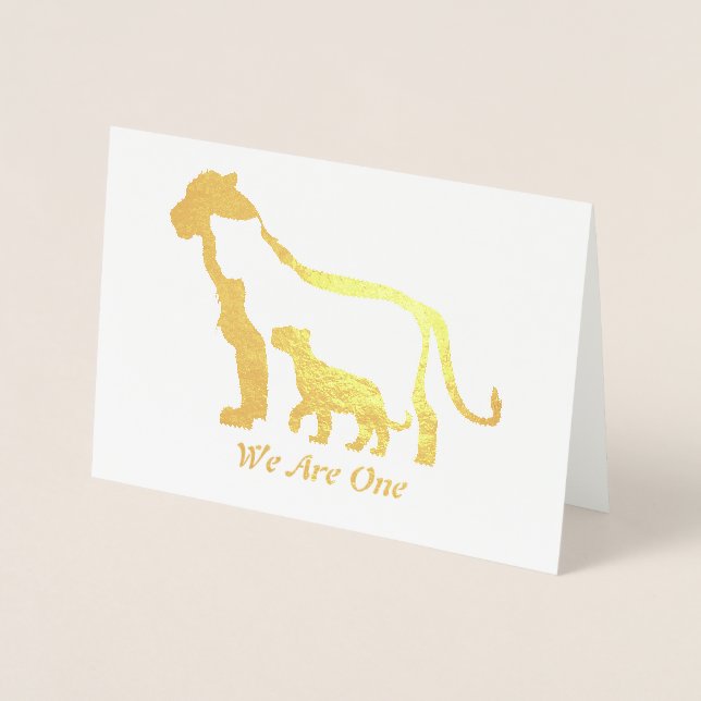 Cartão Metalizado Leões Pretos e Brancos (Frente)