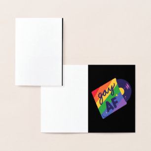 Cartão Metalizado LGBT+orgulho. rainha, gay love.Gay