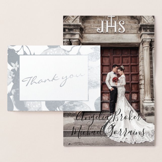 Cartão Metalizado Limões Prateados Modernos & Fotografia Real de Cas (Exibição)