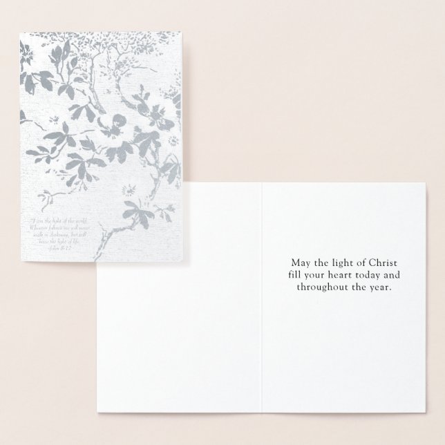 Cartão Metalizado Luz Cristã de Cristo (Exibição)