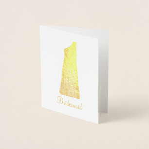 Cartão Metalizado Madrinha de casamento de Bridesmaid Bridal Party G