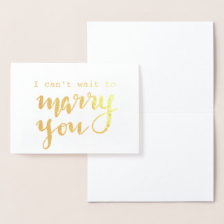 Cartão Metalizado Mal posso esperar para Casado seu casamento