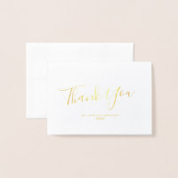 Manuscrito Minimalista Gold Foil Mini Casamento Ob