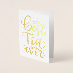 Cartão Metalizado Melhor Tia Nunca