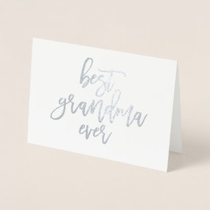 Cartão Metalizado Melhor vovó do mundo real