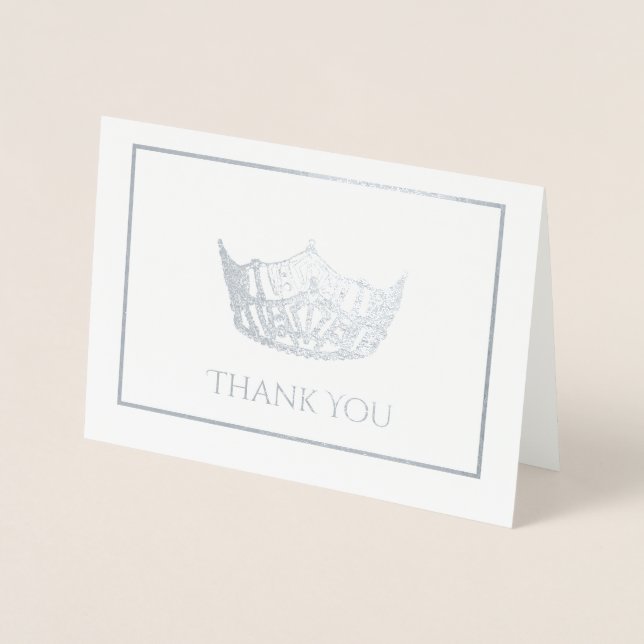 Cartão Metalizado Miss América Style Crown (Frente)