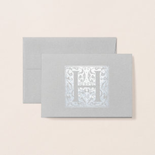 Cartão Metalizado Monograma de H