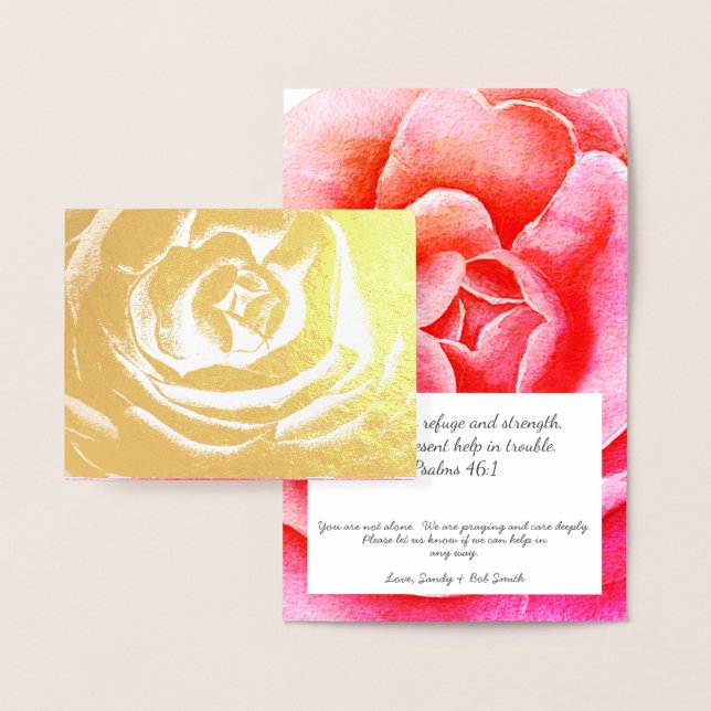 Cartão Metalizado Monograma Dourado Religioso Cristão Elegante (Display)