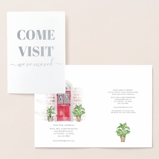 Cartão Metalizado Movimentamos o Endereço de Movimentação da Porta V (Exibição)