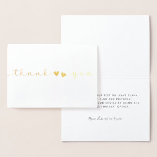 Cartão Metalizado Muito obrigado, Manuscrito minimamente moderno per