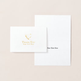 Cartão Metalizado Muito Obrigado, Mínima Farmhouse Hen Logo Luxury