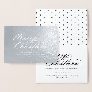 Cartão Metalizado Natal elegante para a tipografia moderna
