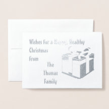 Natal personalizado da família do Prata Moderno