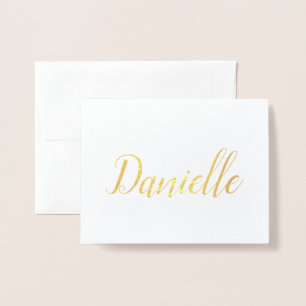 Cartão Metalizado Nome Personalizado   Bridesman   Danielle