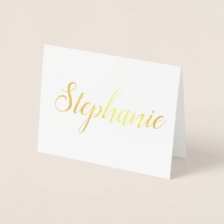 Cartão Metalizado Nome Personalizado | Papelaria de Bridesmaid