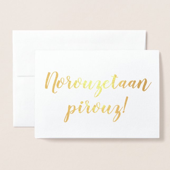 Cartão Metalizado norouzetaan pirouz! (Frente com envelope)