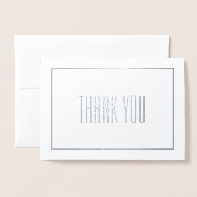 Cartão Metalizado Obrigado (Frente com envelope)