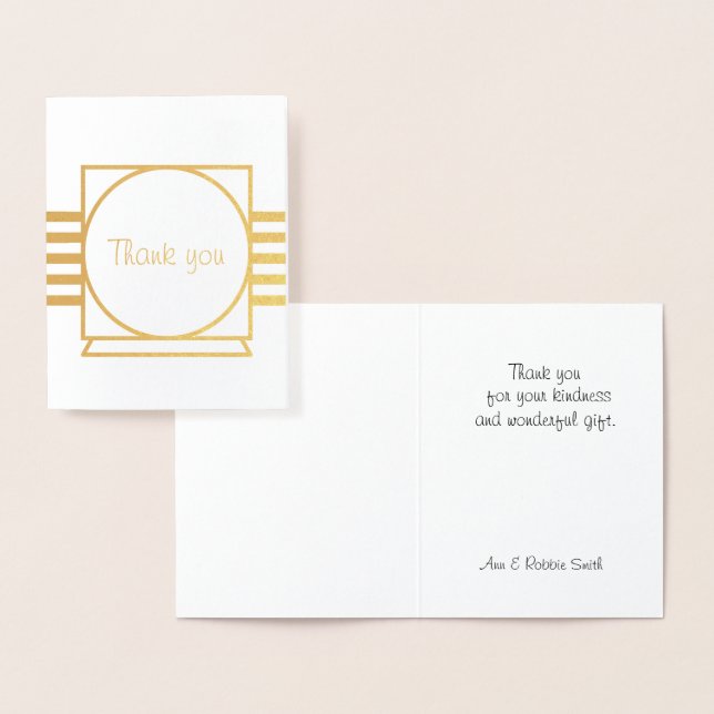 Cartão Metalizado Obrigado Foil Card (Exibição)