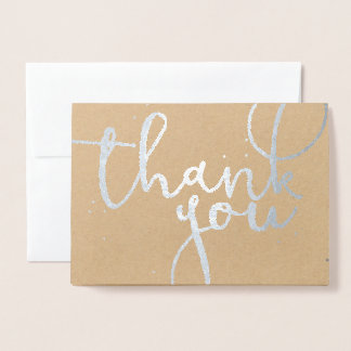 Cartão Metalizado Obrigado Silver