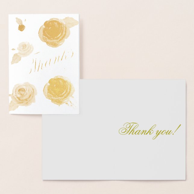 Cartão Metalizado Obrigados Dourados Tanta Folha Real (Exibição)