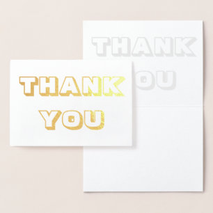 Cartão Metalizado Obrigados, obrigado, ouro ou prata