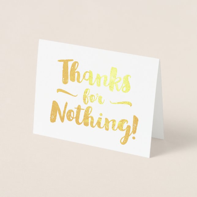 Cartão Metalizado Obrigados Para Nada De Rico (Frente)