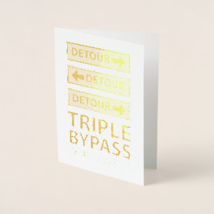 Cartão Metalizado Obtenha o sobrevivente logo triplo bom da cirurgia