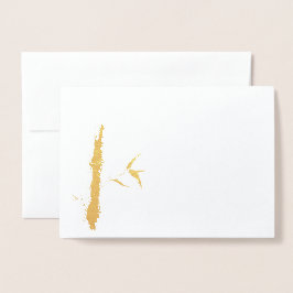 Cartão Metalizado ouro Bamboo