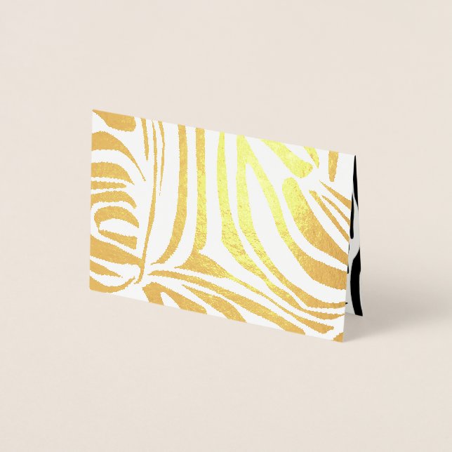 Cartão Metalizado Padrão de zebra (Frente)