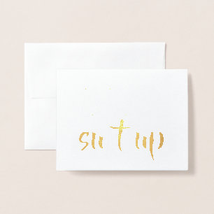 Cartão Metalizado Padrinho de casamento engraçado ou a melhor