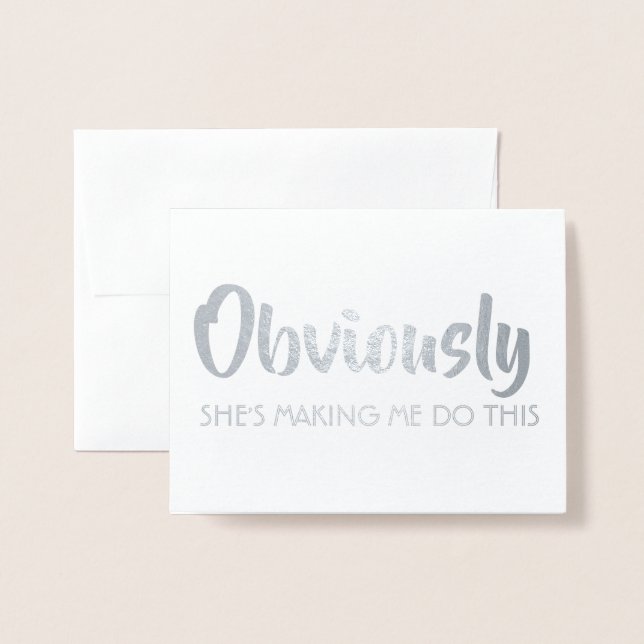 Cartão Metalizado Padrinho de casamento ou Melhor Homem Engraçado -  (Frente com envelope)