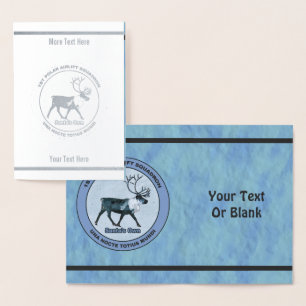 Cartão Metalizado Papais noeis 1rua de Suspensão de Ar Polar