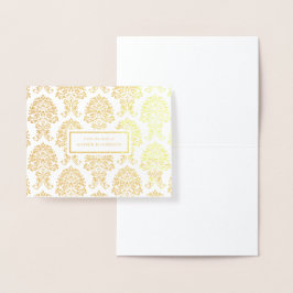 Cartão Metalizado Papel de Carta Ouro Damasco para Papel de Carta Pe