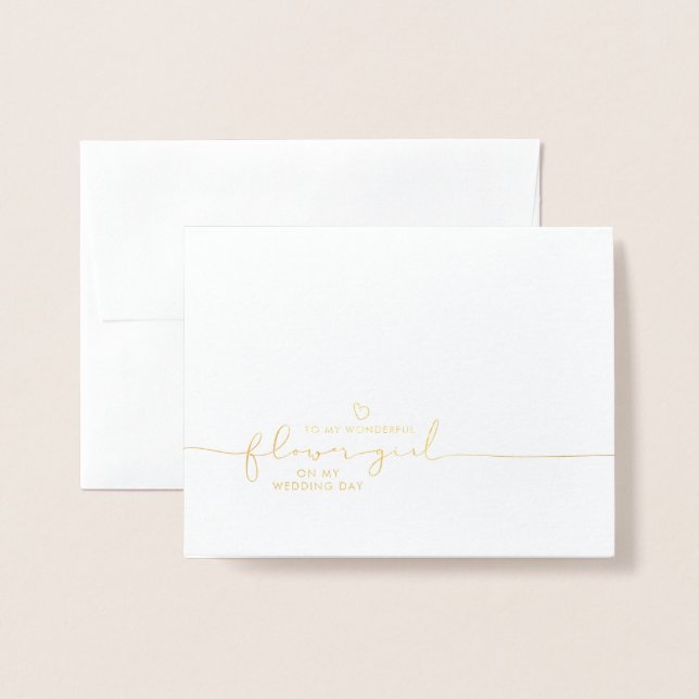 Cartão Metalizado Para a minha garota florescente, Mensagem de Casam (Frente com envelope)