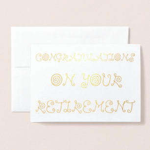 Cartão Metalizado Parabéns na sua aposentadoria