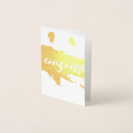 Cartão Metalizado Parabéns Pincel de pelúcia