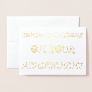 Cartão Metalizado Parabéns sobre sua conquista