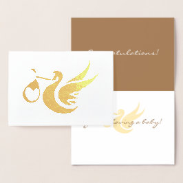 Cartão Metalizado Parabéns! Você está tendo um bebê