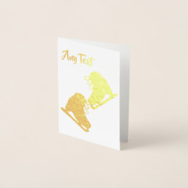 Cartão Metalizado Patinação Artística Personalizada