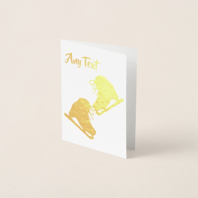 Cartão Metalizado Patinação Artística Personalizada (Frente)