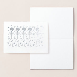 CARTÃO METALIZADO PEDAÇO DE ESQUELETÕES PERMITINDO A CARTEIRA REAL