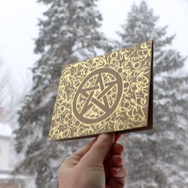 Cartão Metalizado Pentagrama Pagão de Yule
