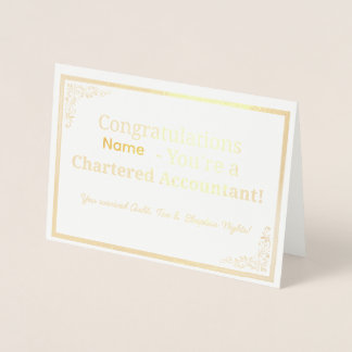Cartão Metalizado Personalized CA Congratulations Card 