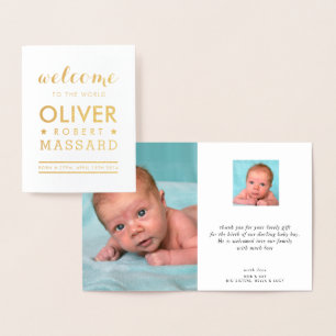 Cartão Metalizado Pilha de texto simples de fotos de bebê com ANÚNCI